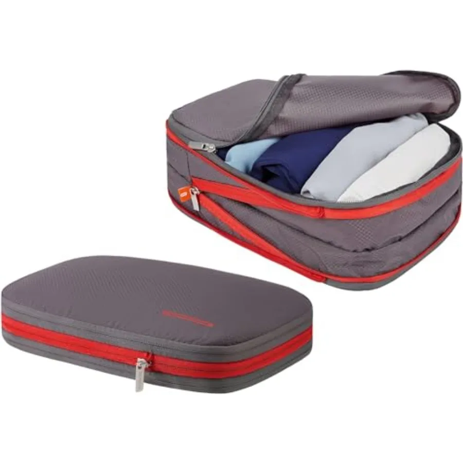 Travel packing cubes for carry-on luggage, waterproof nylon, black, 5/6/8-piece set with expandable dual-side storage
Travel packing cubes for carry-on luggage, waterproof nylon, black, 5/6/8-piece set with expandable dual-side storage