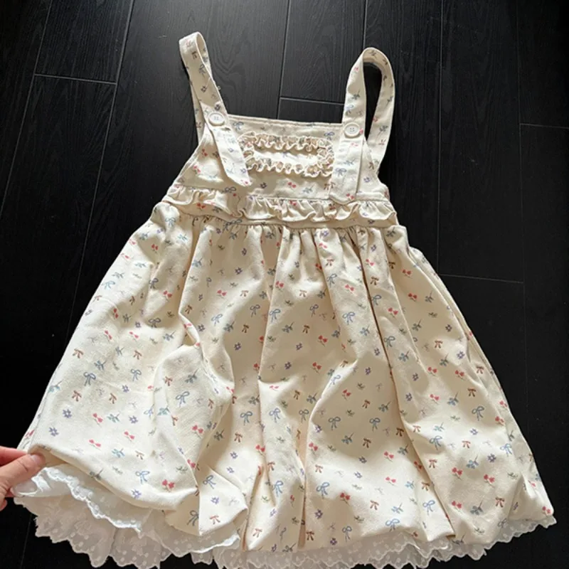 Japanese Sweet Cute Harajuku Bow Suspender Dress Women Summer Dress Kawaii Pleated Ruffle Loose Aesthetic Dresses Clothing Trend 
Japanese Sweet Cute Harajuku Bow Suspender Dress Women Summer Dress Kawaii Pleated Ruffle Loose Aesthetic Dresses Clothing Trend