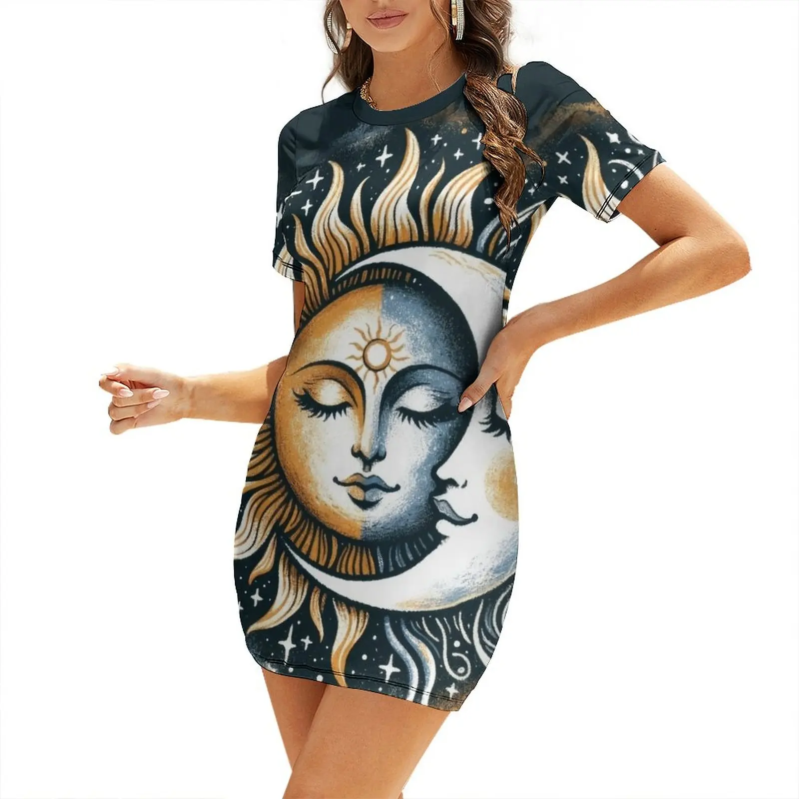 Vintage Sun and Moon Solar Eclipse Short Sleeved Dress summer dresses for women 2025 Dress vintage Dress
Vintage Sun and Moon Solar Eclipse Short Sleeved Dress summer dresses for women 2025 Dress vintage Dress