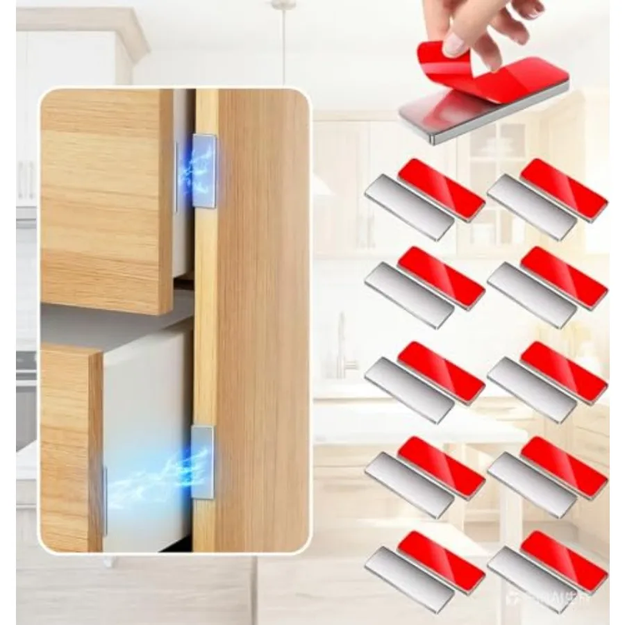 10 Pack Ultra Thin Cabinet Door Magnet, No Drilling Magnetic Door Catch for Closure, Strong Adhesive Drawer Magnet to Stay Clos
10 Pack Ultra Thin Cabinet Door Magnet, No Drilling Magnetic Door Catch for Closure, Strong Adhesive Drawer Magnet to Stay Clos