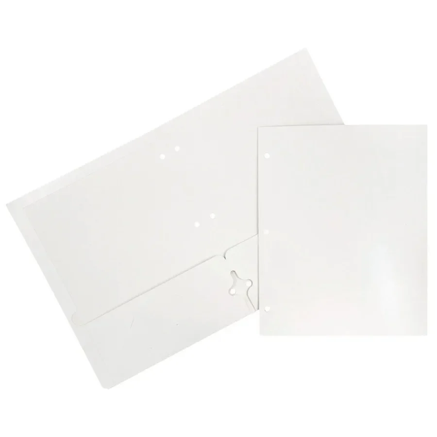 Glossy 3 Hole Punch Folders White 25 Pack
Glossy 3 Hole Punch Folders White 25 Pack