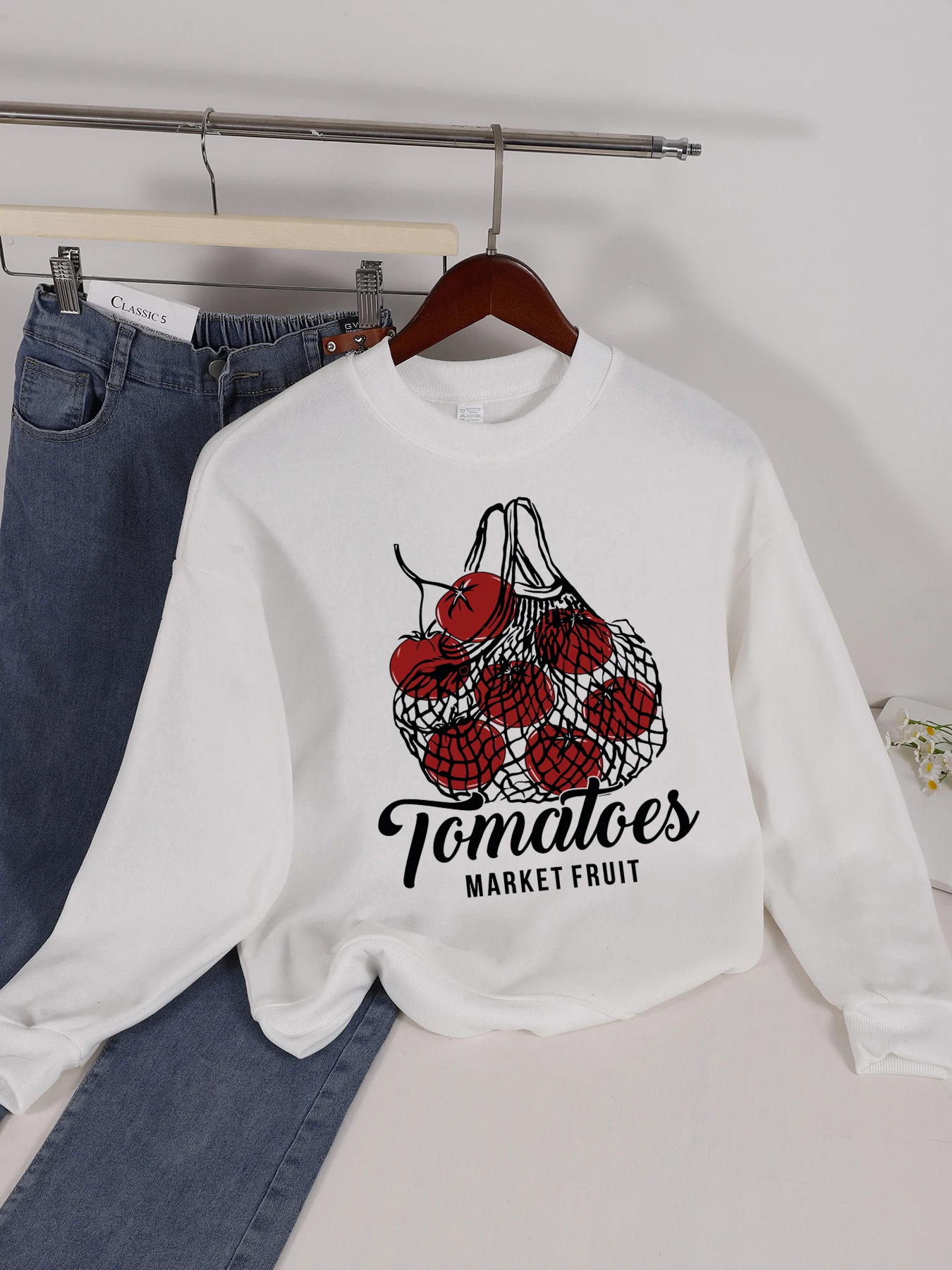 Tomatoes Market Fruit Design Streetwear Womens Fleece All-Match Sweatshirt Casual Crewneck Clothes Soft Hip Hop Clothing
Tomatoes Market Fruit Design Streetwear Womens Fleece All-Match Sweatshirt Casual Crewneck Clothes Soft Hip Hop Clothing
