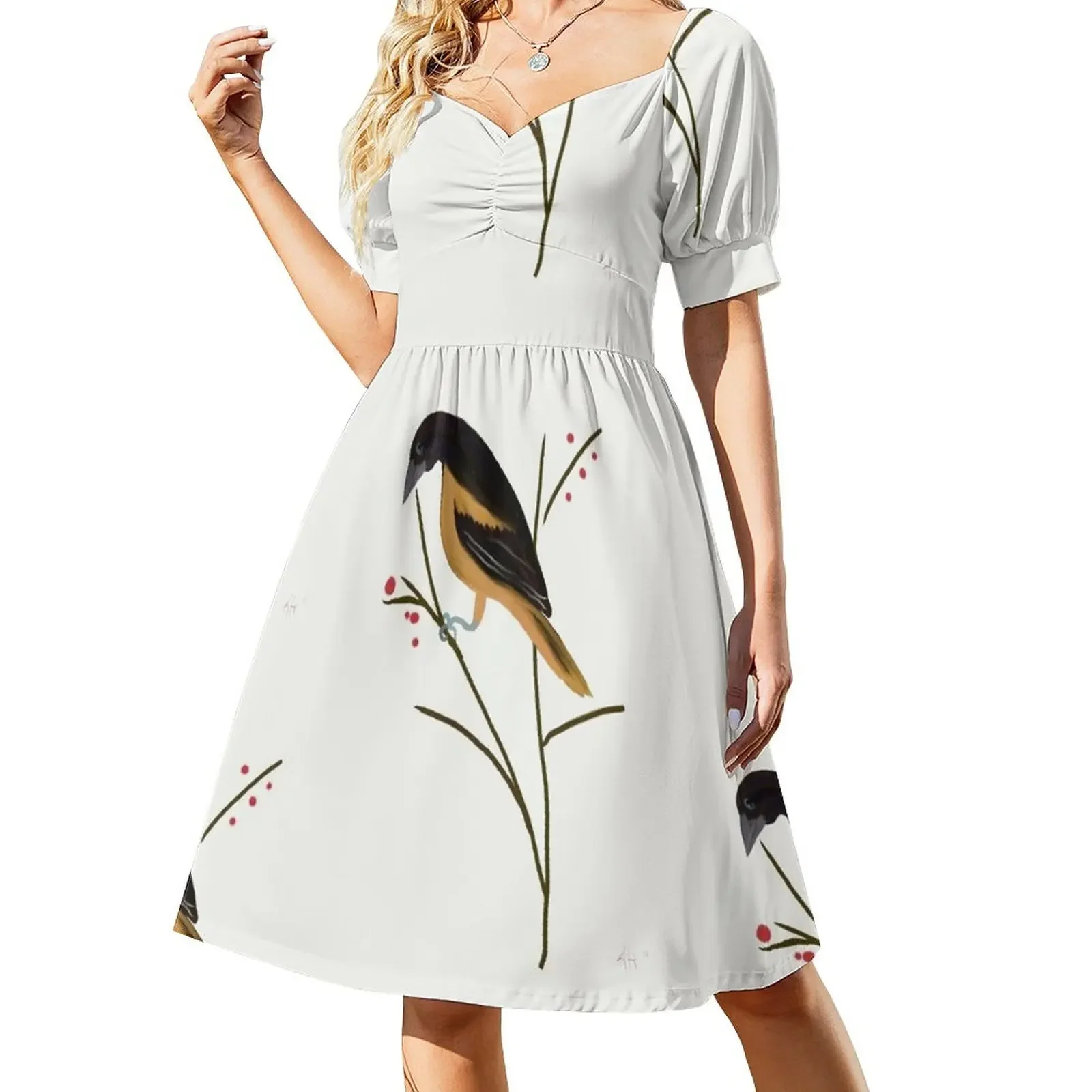 Oriole in a Mulberry Tree Short-Sleeved Dress women long dresses women's summer jumpsuit Summer dresses for women Woman dresses
Oriole in a Mulberry Tree Short-Sleeved Dress women long dresses women's summer jumpsuit Summer dresses for women Woman dresses