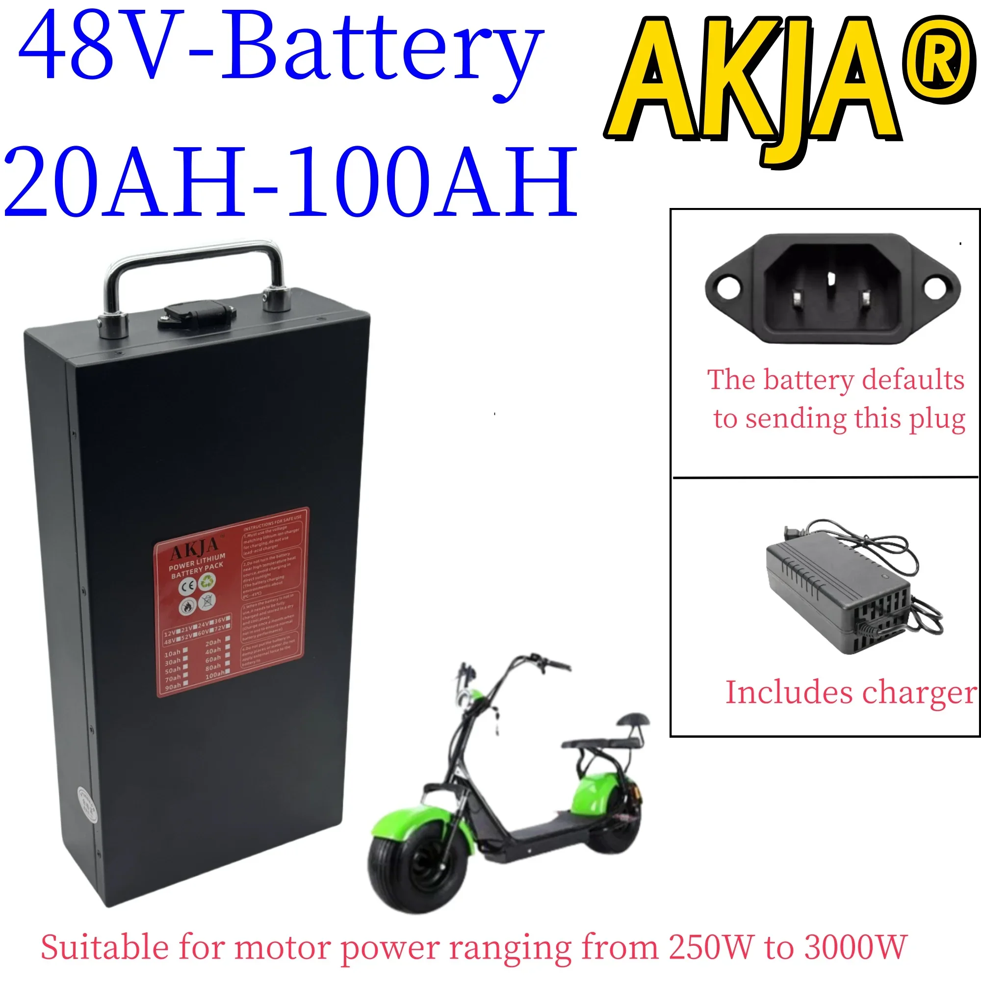 Air fast transportation,48V100AH,Send within 24 hours,18650 lithium battery,Lithium battery pack,Suitable for motors below 3000W
Air fast transportation,48V100AH,Send within 24 hours,18650 lithium battery,Lithium battery pack,Suitable for motors below 3000W
