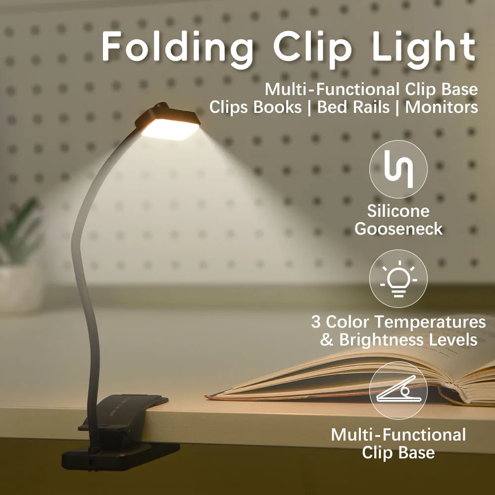 Mini LED Book Light Portable Clip Table Lamp 3 Modes Eye Protection Battery Powered Stepless Dimmable Bedside Study Reading Lamp
Mini LED Book Light Portable Clip Table Lamp 3 Modes Eye Protection Battery Powered Stepless Dimmable Bedside Study Reading Lamp
