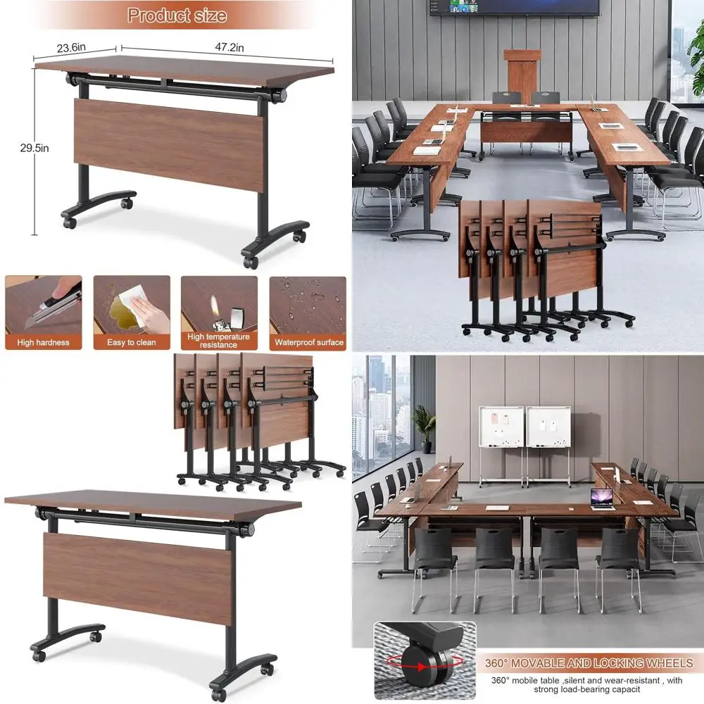 Регулируемые по высоте складные учебные столы на колесиках, комплект из 4 штук, 47,2 дюйма, для конференц-залов
Регулируемые по высоте складные учебные столы на колесиках, комплект из 4 штук, 47,2 дюйма, для конференц-залов