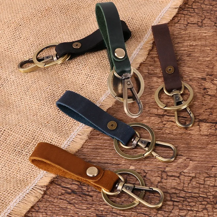 Retro Men's Crazy Horse Leather Craft Key Ring Genuine Leather Personalized Keychain Metal Premium Sense Retro Casual Fashion Si
Retro Men's Crazy Horse Leather Craft Key Ring Genuine Leather Personalized Keychain Metal Premium Sense Retro Casual Fashion Si
