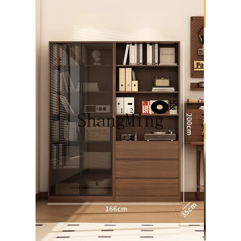 ZHB solid wood shelf combination integrated whole wall floor-to-ceiling high-end display with glass door simple G
ZHB solid wood shelf combination integrated whole wall floor-to-ceiling high-end display with glass door simple G