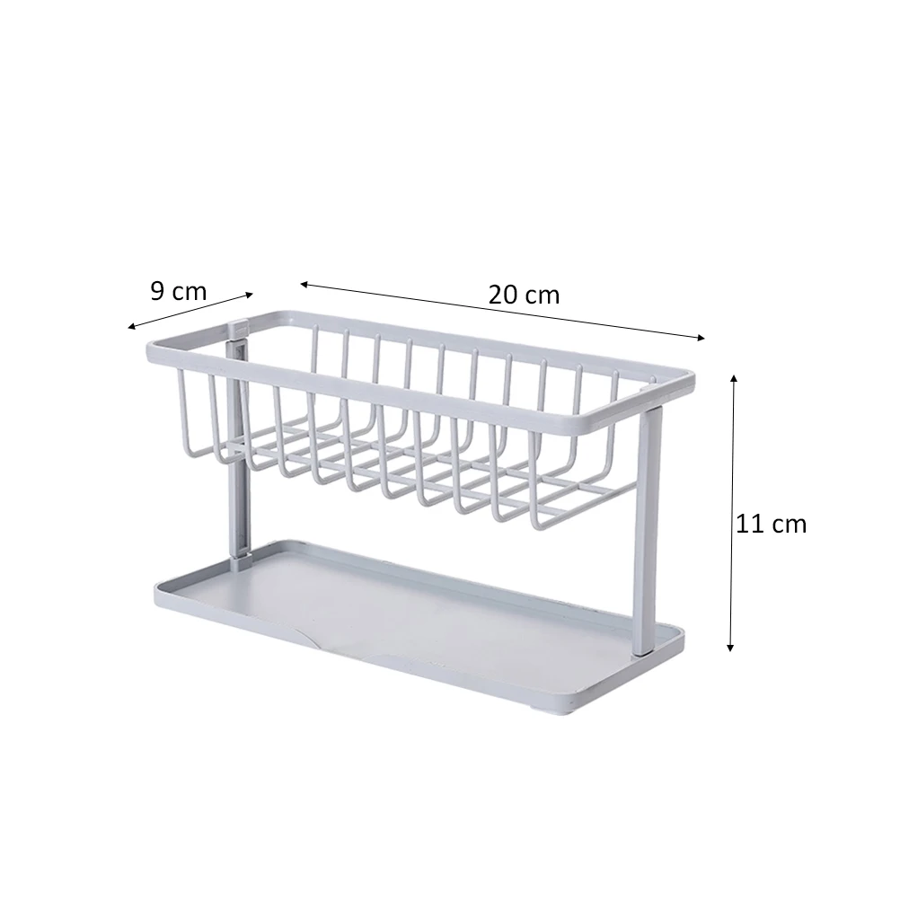 Double Layer Sink Drain Rack Countertop Storage Shelf Kitchen Organizer For Sponge Bath Ball Grey Plastic
Double Layer Sink Drain Rack Countertop Storage Shelf Kitchen Organizer For Sponge Bath Ball Grey Plastic