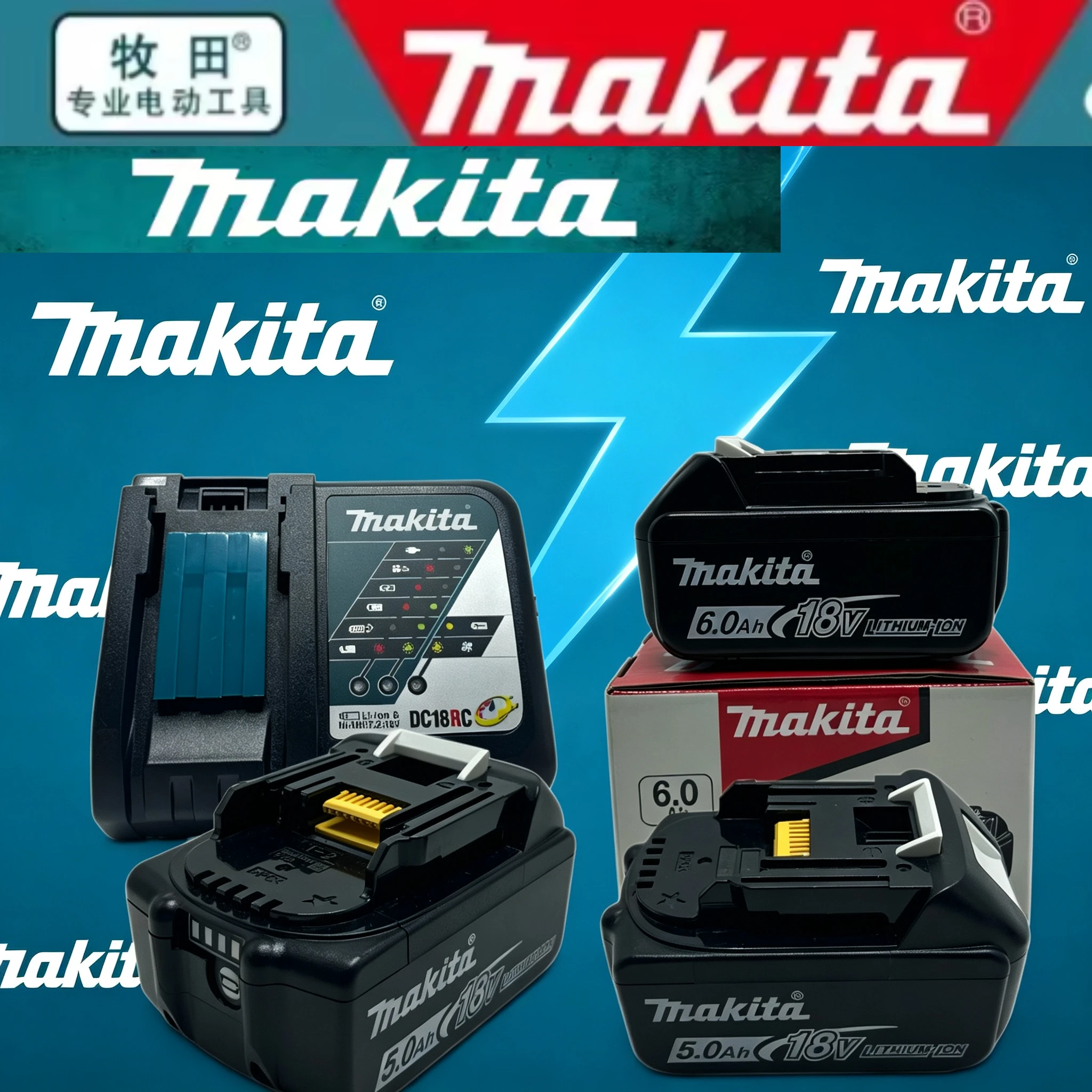 Original Design Makita 5/6Ah 18V High Density Li-ion Battery Large Capacity Durable Replacement Accessory for Makita
Original Design Makita 5/6Ah 18V High Density Li-ion Battery Large Capacity Durable Replacement Accessory for Makita