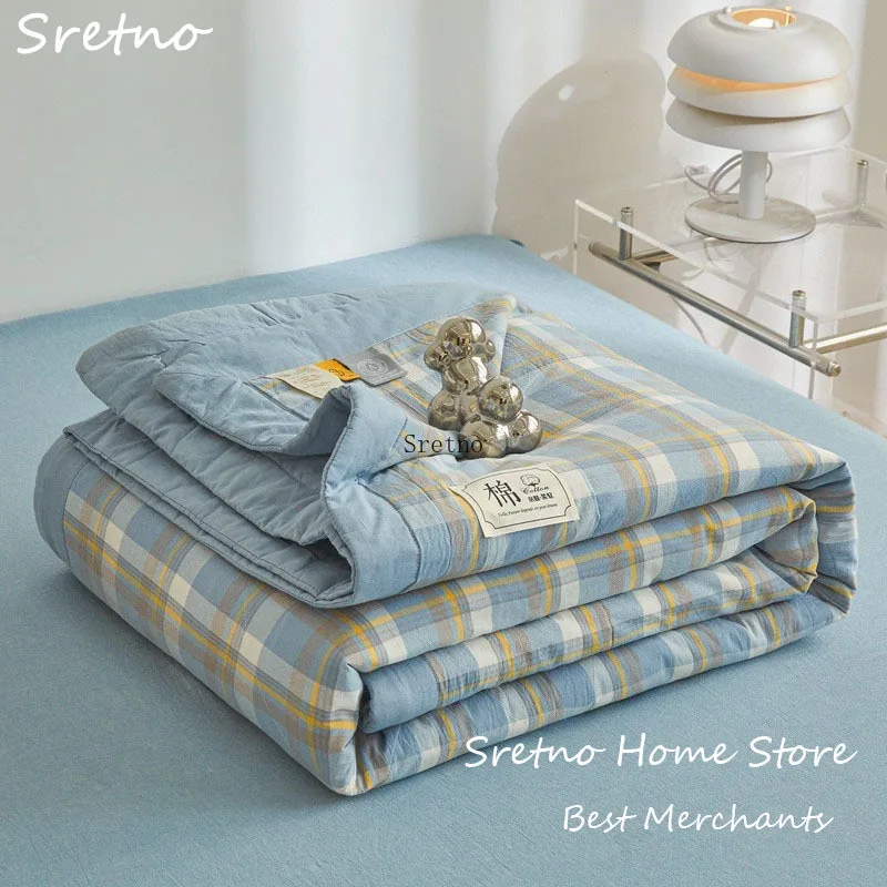 SRETNO 100% Cotton Summer Cool Comforter Thin Air Conditioner Quilt Soft and Skin-friendly Machine Washable Thin Wadding Blanket
SRETNO 100% Cotton Summer Cool Comforter Thin Air Conditioner Quilt Soft and Skin-friendly Machine Washable Thin Wadding Blanket