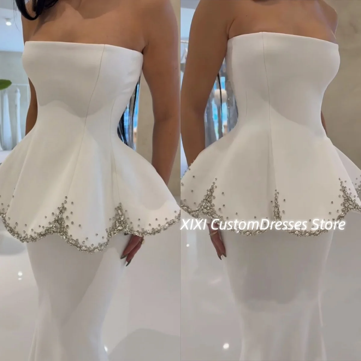 Свадебное платье на заказ, белое платье-футляр без бретелек, женские вечерние платья длиной до пола, с бусинами, на молнии, без рукавов, для выпускного вечера Dre
Свадебное платье на заказ, белое платье-футляр без бретелек, женские вечерние платья длиной до пола, с бусинами, на молнии, без рукавов, для выпускного вечера Dre