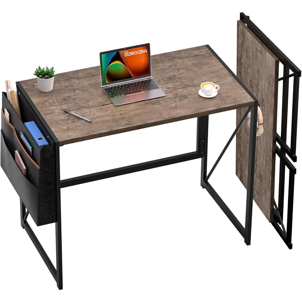 Small Folding Desk, 31.5 Inch Spaces Saving Foldable Table with Storage Pocket, Portable Computer Desks with Headphone Hook
Small Folding Desk, 31.5 Inch Spaces Saving Foldable Table with Storage Pocket, Portable Computer Desks with Headphone Hook