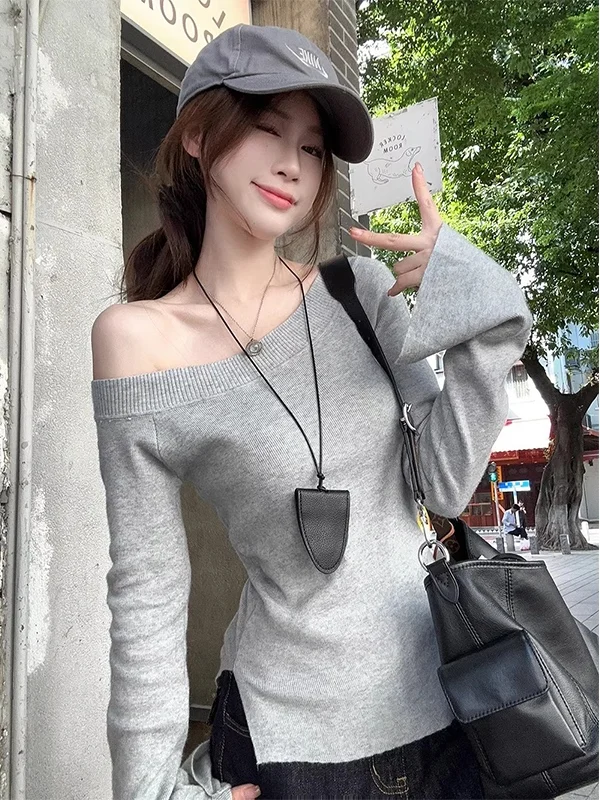 Autumn Long Sve Knitted Top Women's New Sle Korean Slim Fit oulder Side Slit Casual Faion Base Layer Top
Autumn Long Sve Knitted Top Women's New Sle Korean Slim Fit oulder Side Slit Casual Faion Base Layer Top