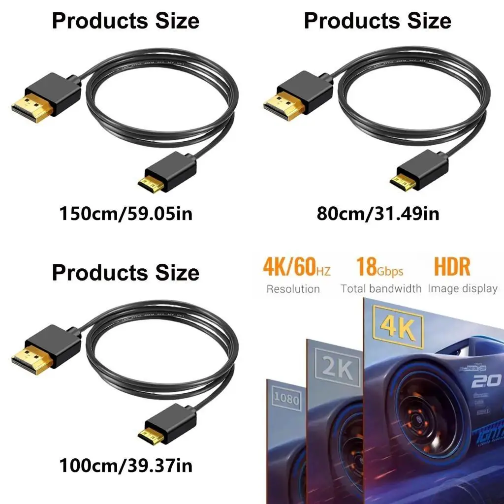 R53C Flexible 2.0 Cord Mini Type A to Type C Cable, High Performances 4K@60Hz Support for Clear Images
R53C Flexible 2.0 Cord Mini Type A to Type C Cable, High Performances 4K@60Hz Support for Clear Images