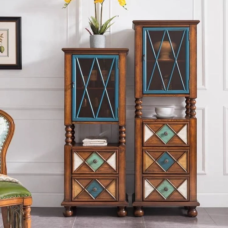 American solid wood wine cabinet, living room against the wall, household entrance cabinet, double door decorative storage
American solid wood wine cabinet, living room against the wall, household entrance cabinet, double door decorative storage