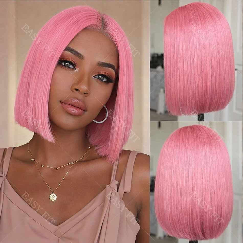 13x4 HD Transparent Lace Front Human Hair Wig Pink HD Lace Frontal Wig Pre Plucked Bone Straight Colored Wigs Clearance Sale
13x4 HD Transparent Lace Front Human Hair Wig Pink HD Lace Frontal Wig Pre Plucked Bone Straight Colored Wigs Clearance Sale