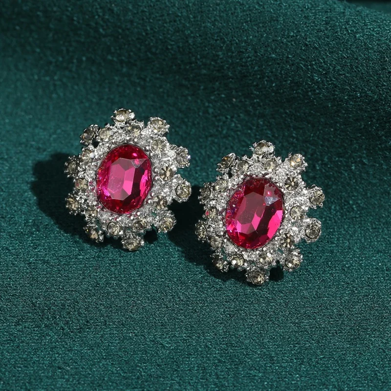 Vintage Purple Red Emerald Green Oval Crystal Earrings Jewelry Gold Color Art Deco For Woman Trendy Luxury High Quality Gift
Vintage Purple Red Emerald Green Oval Crystal Earrings Jewelry Gold Color Art Deco For Woman Trendy Luxury High Quality Gift