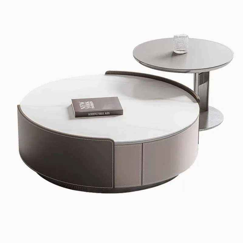 Round coffee table TV cabinet Small apartment living room size Round side combination
Round coffee table TV cabinet Small apartment living room size Round side combination
