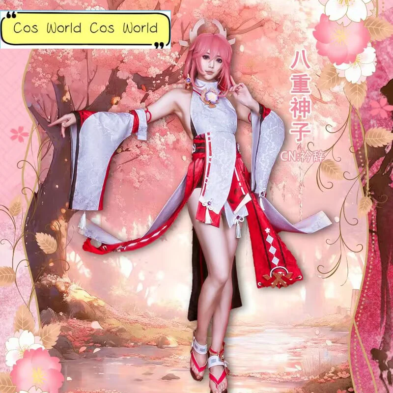 Женский костюм для косплея Yae Miko Genshin Impact Yae Miko Guuji Yae, розовое платье с длинными волосами и париком, наряд для вечеринки, костюмы на Хэллоуин
Женский костюм для косплея Yae Miko Genshin Impact Yae Miko Guuji Yae, розовое платье с длинными волосами и париком, наряд для вечеринки, костюмы на Хэллоуин