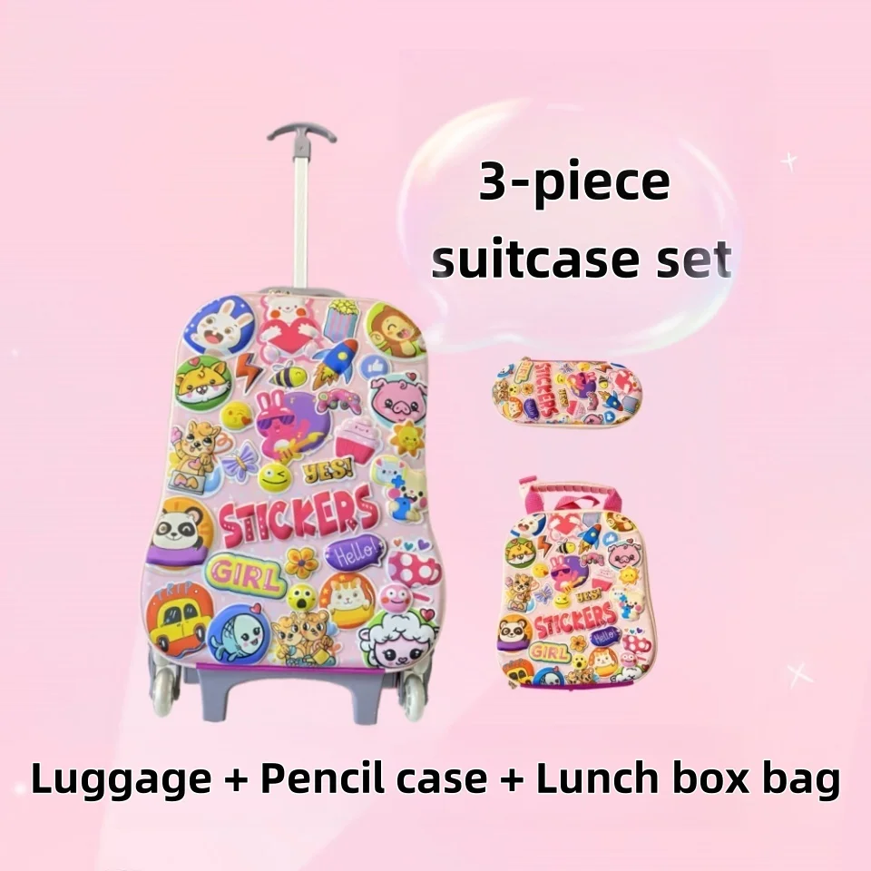 Children's Luggage 3-Piece Set - Cute Cartoon Carry-On Suitcase School Stationery Box & Lunch Bag Combo
Children's Luggage 3-Piece Set - Cute Cartoon Carry-On Suitcase School Stationery Box & Lunch Bag Combo