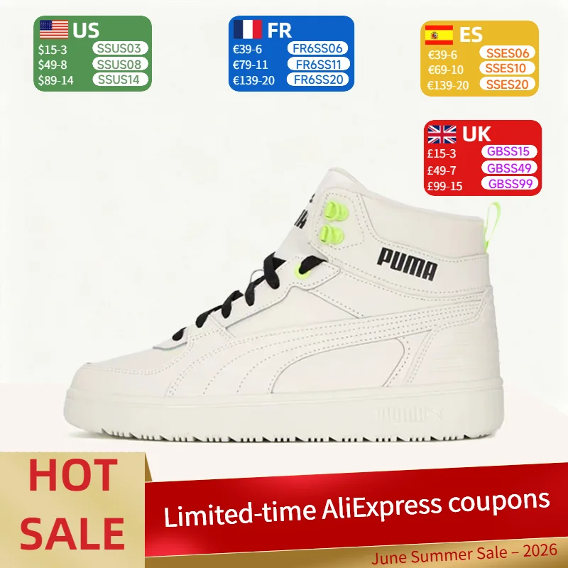 Puma Rebound Joy: Stylish, Casual, Cushioned, Comfortable, Durable High-Top Sneakers (Unisex, White and Black) 387592-05
Puma Rebound Joy: Stylish, Casual, Cushioned, Comfortable, Durable High-Top Sneakers (Unisex, White and Black) 387592-05