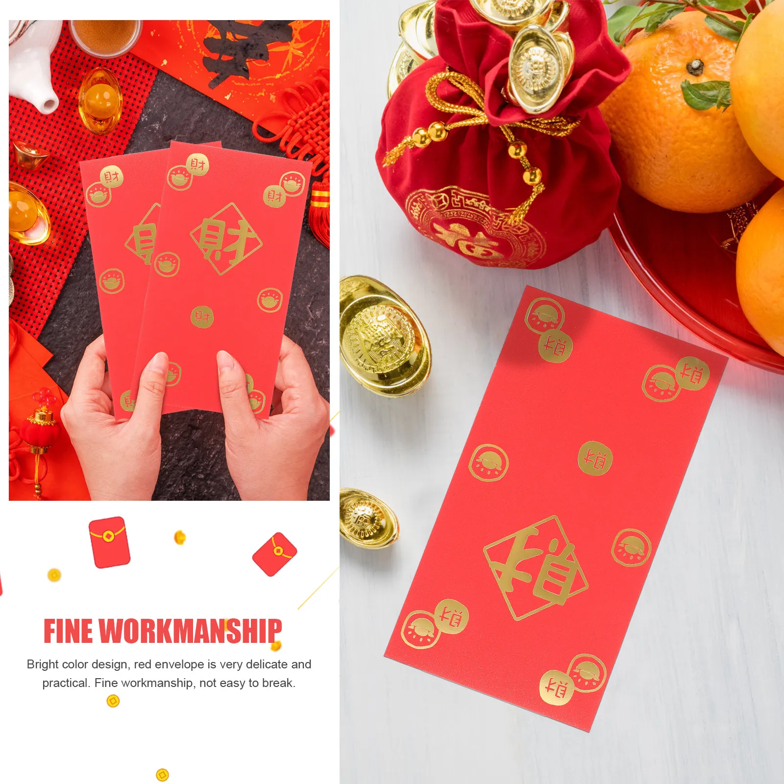 10Pcs Red Money Packets Chinese Style Paper Red Envelopes for New Year 2023 Spring Festival Gift Lucky Blessing Envelope
10Pcs Red Money Packets Chinese Style Paper Red Envelopes for New Year 2023 Spring Festival Gift Lucky Blessing Envelope