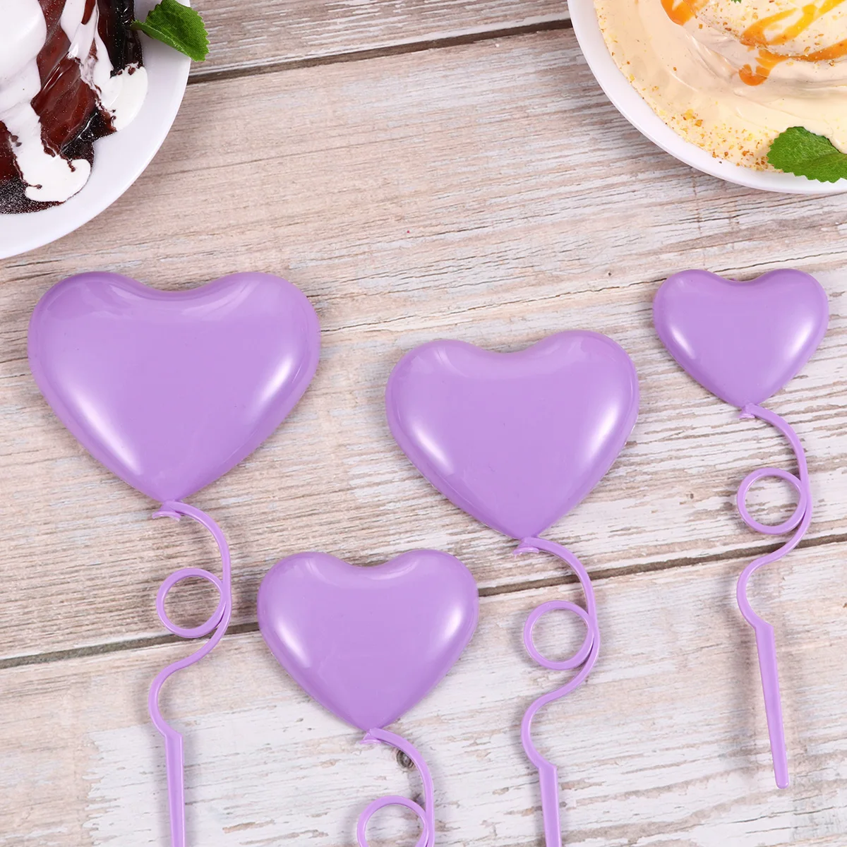 24pcs Cake Topper Heart Shape Creative Cake Picks For Cupcake Muffin Jelly Birthday Wedding Party Supplies Eco-Friendly Purple
24pcs Cake Topper Heart Shape Creative Cake Picks For Cupcake Muffin Jelly Birthday Wedding Party Supplies Eco-Friendly Purple