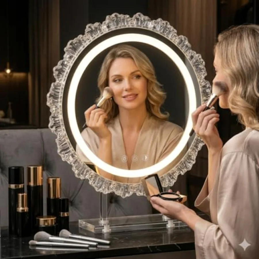 16" Hollywood Round Vanity Mirror with Lights, 3-Color LED Light Modes, Dimmable Makeup Mirror with Smart Tap Panel, 360° Rotat
16" Hollywood Round Vanity Mirror with Lights, 3-Color LED Light Modes, Dimmable Makeup Mirror with Smart Tap Panel, 360° Rotat
