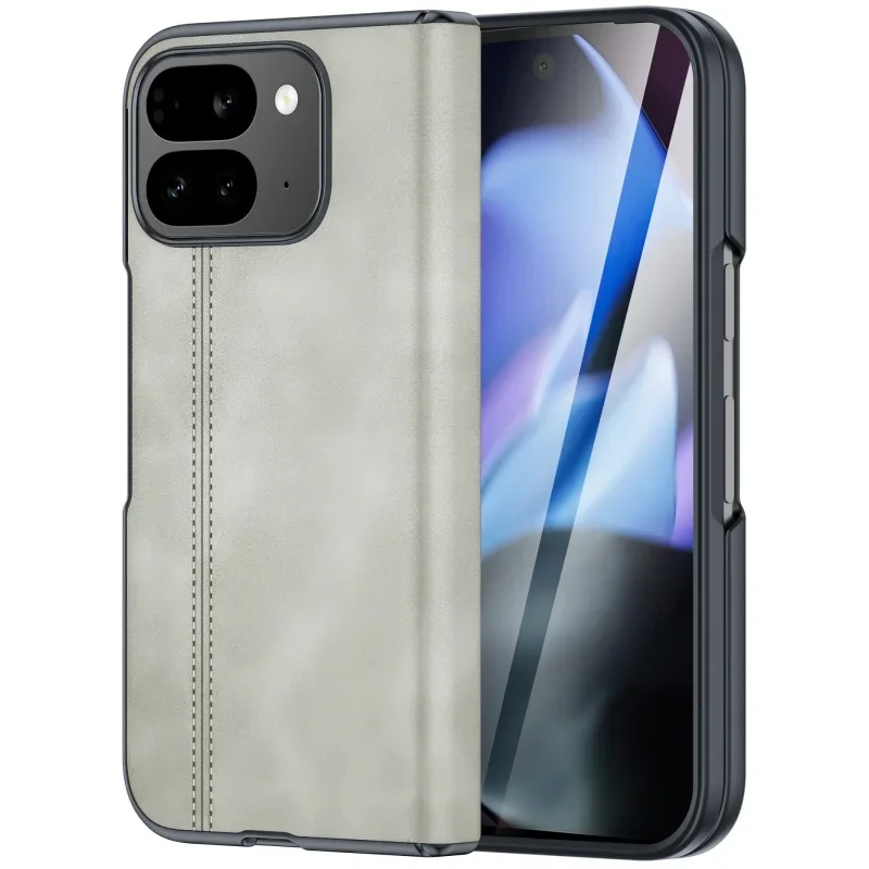 with Hinge Protection,Protective Film,PU Leather Matte PC Shockproof for Google Pixel 9 Pro Fold Phone Case-Gray White
with Hinge Protection,Protective Film,PU Leather Matte PC Shockproof for Google Pixel 9 Pro Fold Phone Case-Gray White