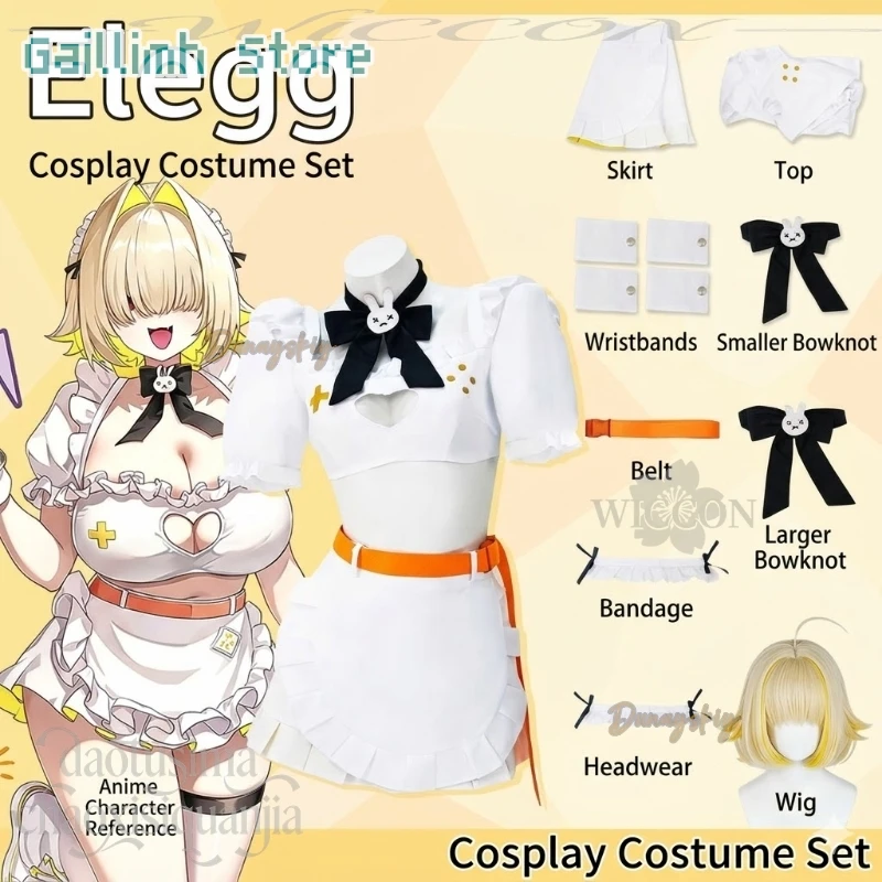 Elegg New Outfit Kawaii Sexy White Maid Outfit Hollow Out Heart Top Mini Dress Jirai Kei 코스프레 GODDESSS Game VICTORYSS Cosplay
Elegg New Outfit Kawaii Sexy White Maid Outfit Hollow Out Heart Top Mini Dress Jirai Kei 코스프레 GODDESSS Game VICTORYSS Cosplay