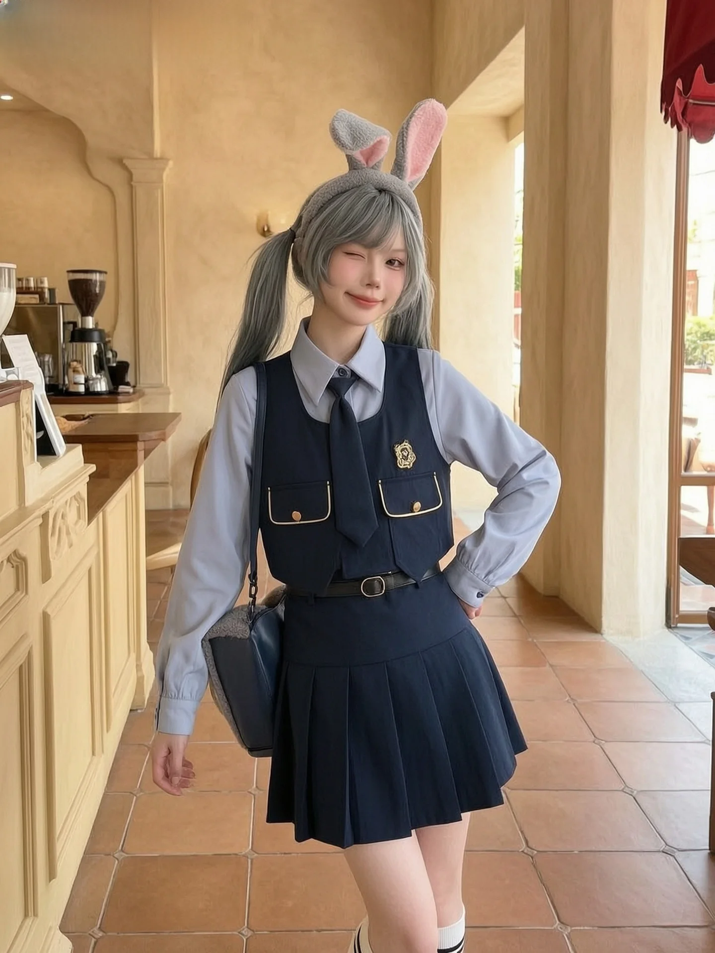 Elegant Rabbit Police Officer Cosplay Uniform Skirt Set Women's Long Sleeve Spring Summer Fashion College Style Outfit
Elegant Rabbit Police Officer Cosplay Uniform Skirt Set Women's Long Sleeve Spring Summer Fashion College Style Outfit