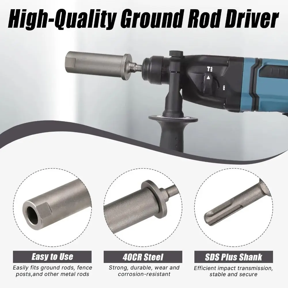 Durable 40CrMo SDS PLUS Hammer Bit 16/19 mm Removable Shank Ground Rod Driver Impact Hammer Bit 4 Slot Round Shank
Durable 40CrMo SDS PLUS Hammer Bit 16/19 mm Removable Shank Ground Rod Driver Impact Hammer Bit 4 Slot Round Shank
