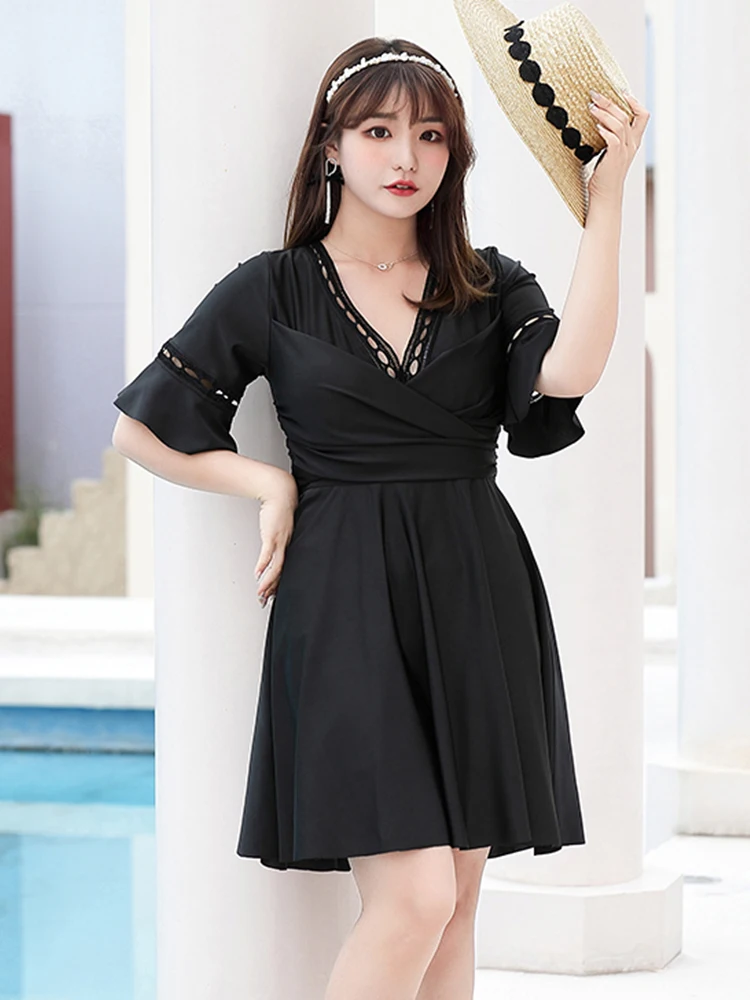 Купальник больших размеров для женщин, 300 Pou, с длинными рукавами, V-образным вырезом, высокоэластичный, утягивающий, для отдыха и плавания
Купальник больших размеров для женщин, 300 Pou, с длинными рукавами, V-образным вырезом, высокоэластичный, утягивающий, для отдыха и плавания