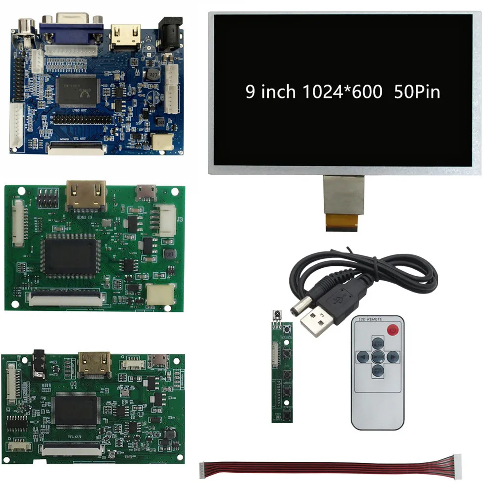 9 Inch 1024*600 LCD Screen Display Monitor With Driver Control Board VGA HDMI-Compatible For Lattepanda,Raspberry Pi Banana Pi
9 Inch 1024*600 LCD Screen Display Monitor With Driver Control Board VGA HDMI-Compatible For Lattepanda,Raspberry Pi Banana Pi