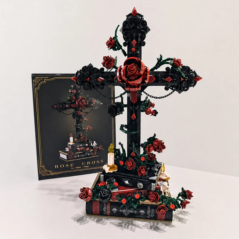 1349Pcs Gothic Rose Cross MOC Building Blocks Set Dark Romantic Flower Brick Set Desktop Ornament DIY Home Decor Model Art Gifts
1349Pcs Gothic Rose Cross MOC Building Blocks Set Dark Romantic Flower Brick Set Desktop Ornament DIY Home Decor Model Art Gifts