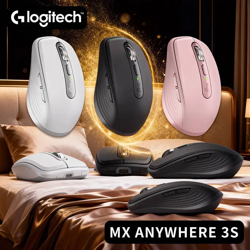New Logitech MX Anywhere 3S, High-Precision 8K DPI Tracking, Ultra-Quiet Buttons, Works Anywhere