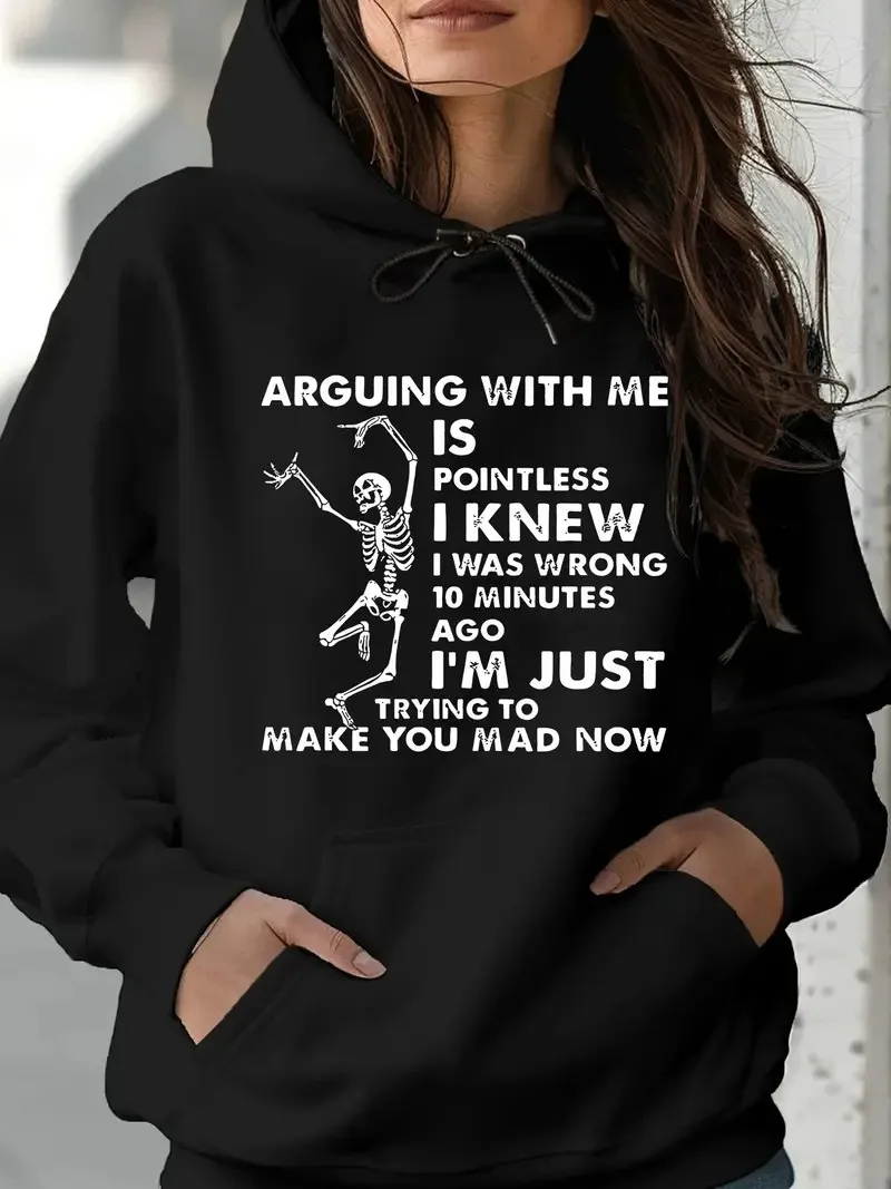 Осень-зима 2022, женская забавная саркастическая толстовка с капюшоном Arguing Pointless Graphic, элитная роскошь для мужчин и женщин, топ Y2k
Осень-зима 2022, женская забавная саркастическая толстовка с капюшоном Arguing Pointless Graphic, элитная роскошь для мужчин и женщин, топ Y2k