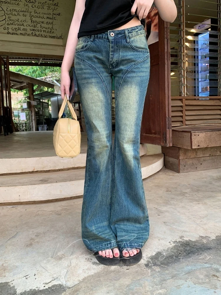 Retro Waed Low Waist Bell Bot Jeans American Sle Slim Fit Spring New Arrival Women's High Elastic Cotton Denim Pants
Retro Waed Low Waist Bell Bot Jeans American Sle Slim Fit Spring New Arrival Women's High Elastic Cotton Denim Pants