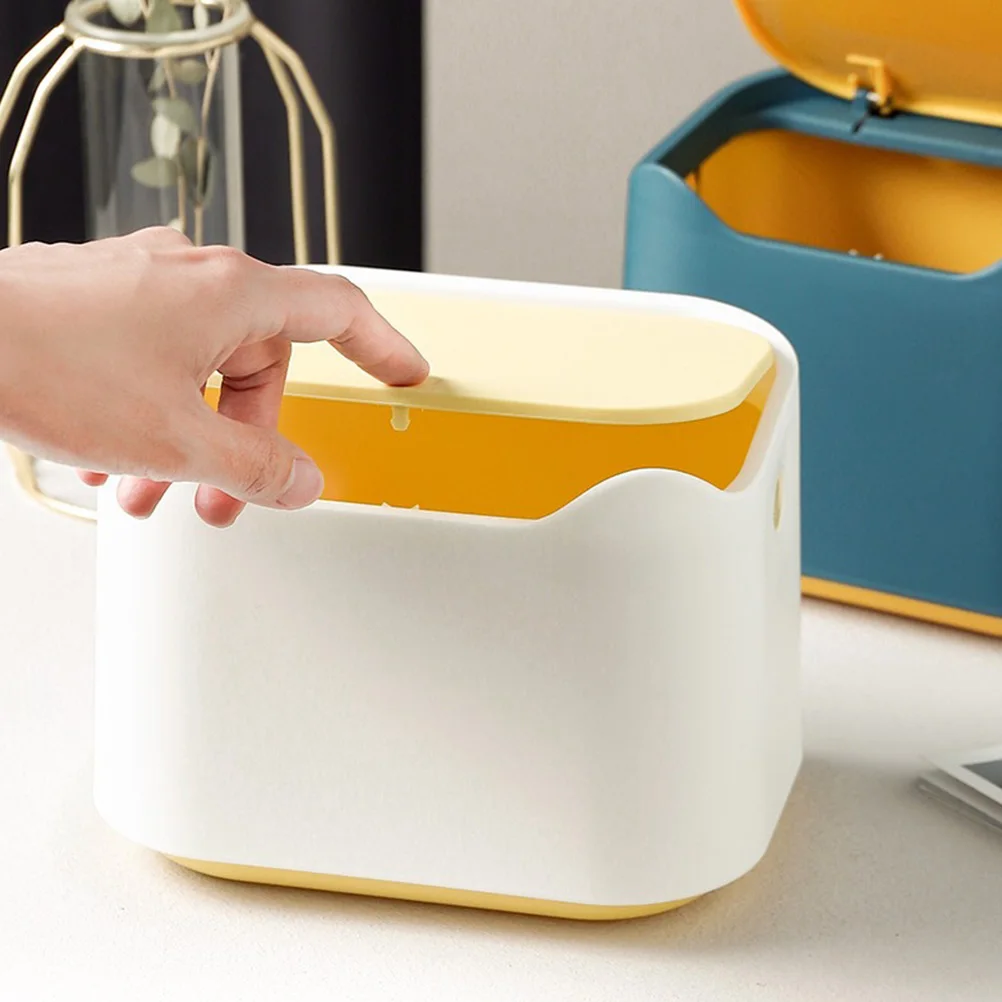 Trash Can Flip Lid Garbage Bucket Small Waste Container Desk Holder ABS Material Home Office Use Plastic Storage
Trash Can Flip Lid Garbage Bucket Small Waste Container Desk Holder ABS Material Home Office Use Plastic Storage