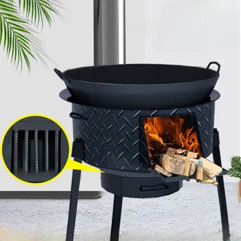 Firewood Stove Household Camping Wood Stove Outdoor Bonfire Garden Picnic Camping Heater Modern Heizstrahler Outdoor Furniture