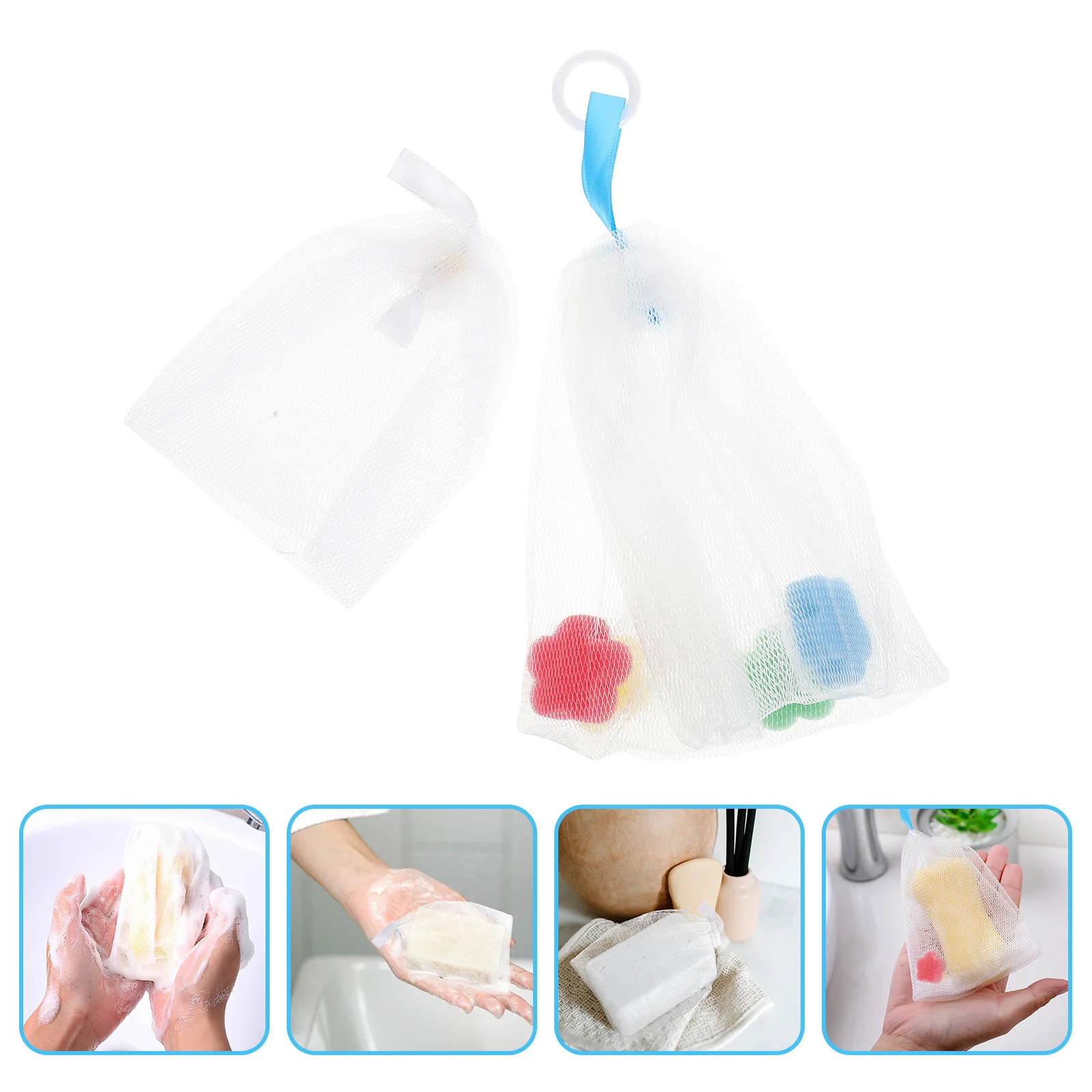 2 Pcs Facial Blistering Net Soap Mesh Bag Face Cleaning Foaming Multipurpose Small or Meshes
2 Pcs Facial Blistering Net Soap Mesh Bag Face Cleaning Foaming Multipurpose Small or Meshes