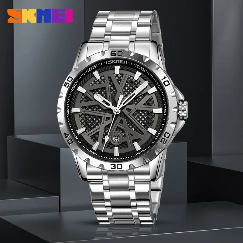 SKMEI Fashion Hollow Dial Watch with Luminous Hands and Markers, Steel Strap, Men's Business Casual Waterproof Quartz Watch
SKMEI Fashion Hollow Dial Watch with Luminous Hands and Markers, Steel Strap, Men's Business Casual Waterproof Quartz Watch