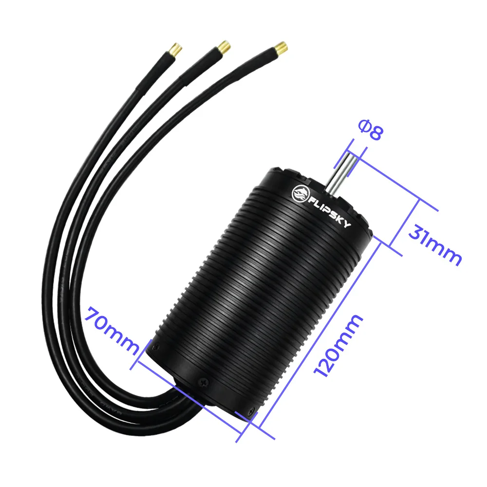 Flipsky 70120 480KV IP54 High Efficiency Low Noise Brushless Motor 8mm Shaft For 4WD RC Off-Road Car RC Racing Car BLDC Motor
Flipsky 70120 480KV IP54 High Efficiency Low Noise Brushless Motor 8mm Shaft For 4WD RC Off-Road Car RC Racing Car BLDC Motor