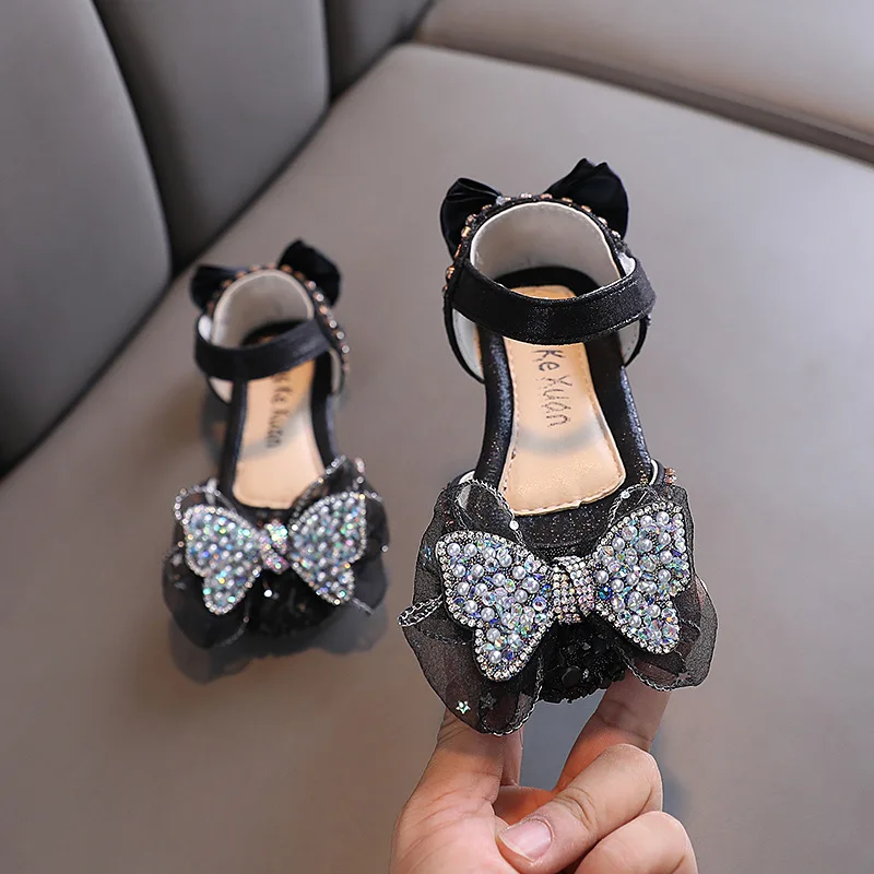 Girls Rhinestone Princess Sandals Student New Spring Autumn Fashion Bow Children's Single Shoes Non-slip Dance Shoes H325
Girls Rhinestone Princess Sandals Student New Spring Autumn Fashion Bow Children's Single Shoes Non-slip Dance Shoes H325
