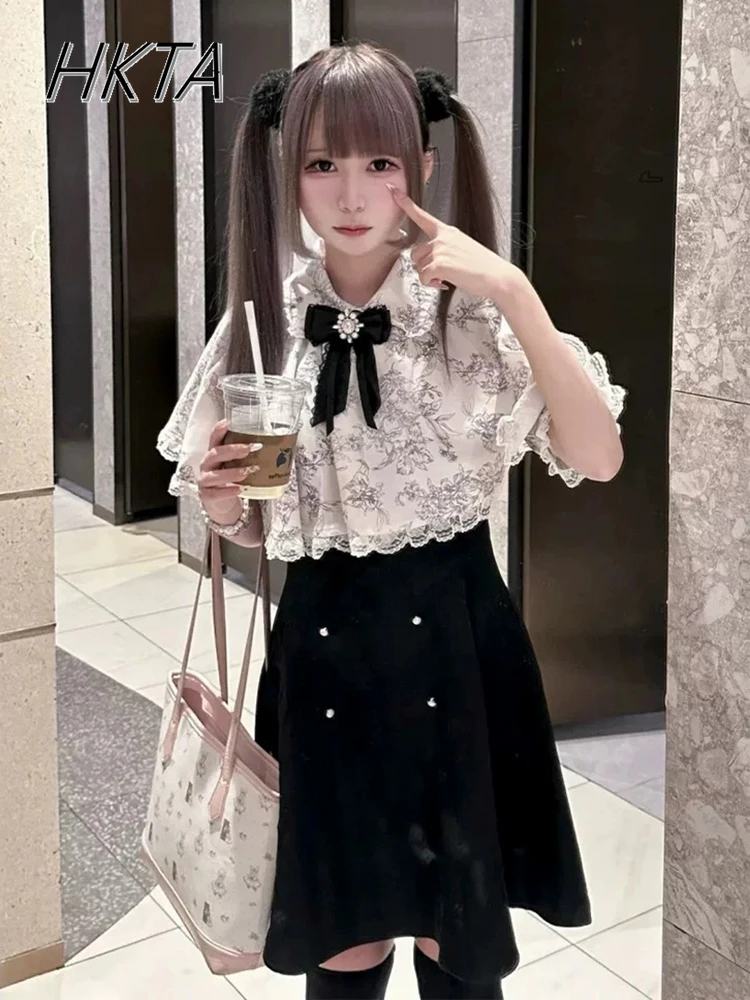 Japanese Lolita Dress Women Girls Sweet Bow Bow Detachable Cape Top Dress Two-piece Set 2025 Summer New Midi Dresses
Japanese Lolita Dress Women Girls Sweet Bow Bow Detachable Cape Top Dress Two-piece Set 2025 Summer New Midi Dresses