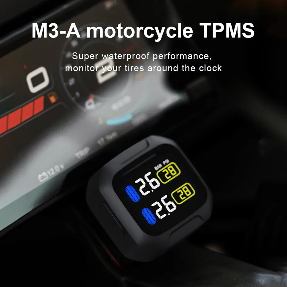 M3 Waterproof Motorcycle Real Time Tire Pressure Monitoring System TPMS Wireless LCD Display External Sensors
M3 Waterproof Motorcycle Real Time Tire Pressure Monitoring System TPMS Wireless LCD Display External Sensors
