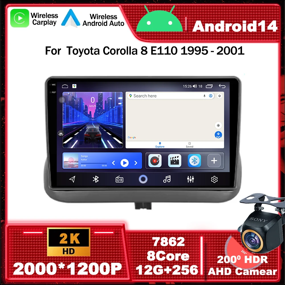 Android 14 Car Radio Multimedia Video Player Navigation GPS For Toyota Corolla 8 E110 1995 - 2001 Carplay Auto BT 4G No 2din dvd
Android 14 Car Radio Multimedia Video Player Navigation GPS For Toyota Corolla 8 E110 1995 - 2001 Carplay Auto BT 4G No 2din dvd
