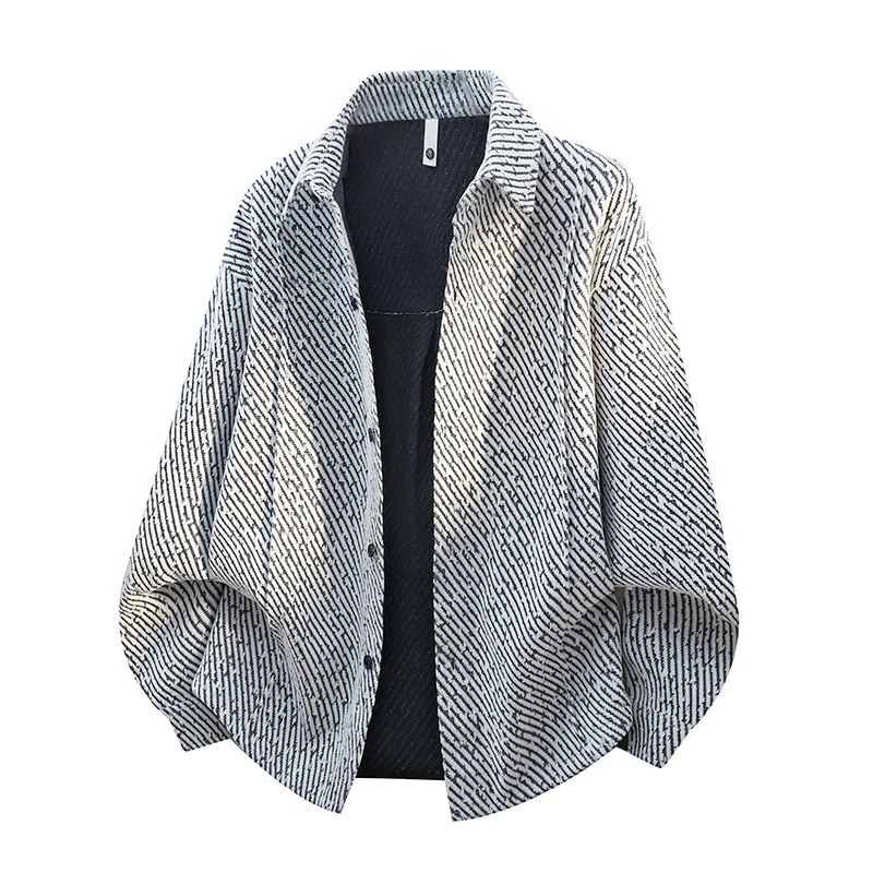 Loose Fit Long Sve Collared Men's irt Trendy Spring Faion Outerwear Stand Polyester Fiber Casual Sle Open Cardigan
Loose Fit Long Sve Collared Men's irt Trendy Spring Faion Outerwear Stand Polyester Fiber Casual Sle Open Cardigan