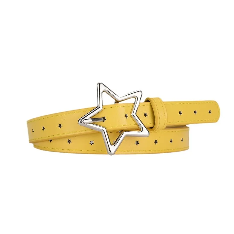 2024New Design Candy Color Belt Children Five pointed Star Women Fashion Hole Sweet Decoration Matching Dress Jeans Korean Style
2024New Design Candy Color Belt Children Five pointed Star Women Fashion Hole Sweet Decoration Matching Dress Jeans Korean Style